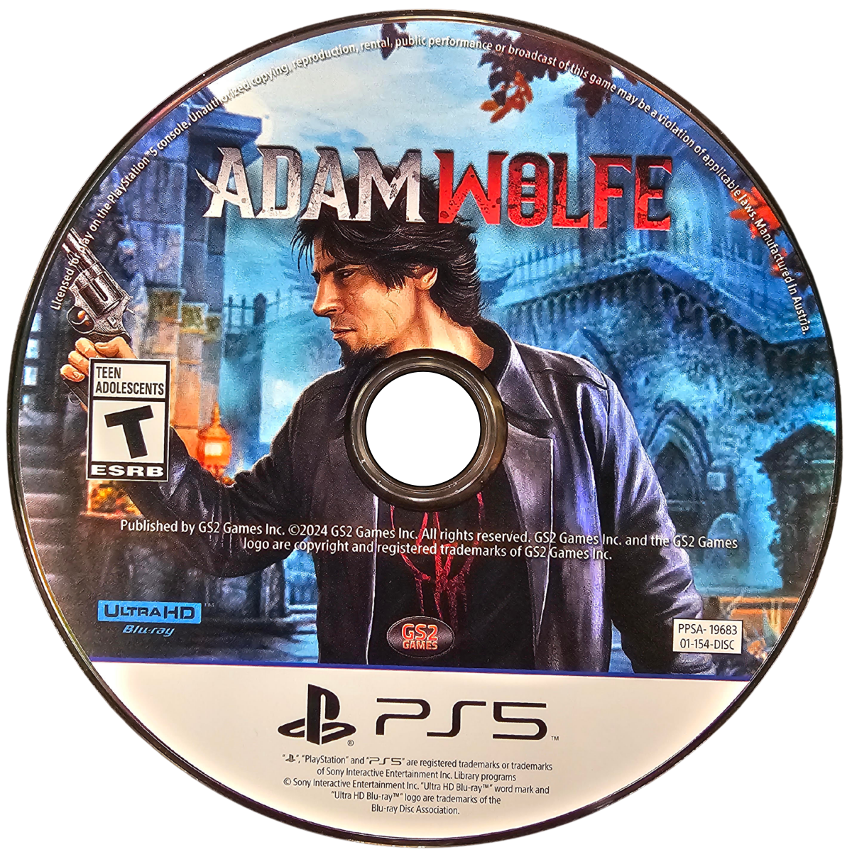 Adam Wolfe PlayStation 5 PS5 for mystery adventure video game fans featuring supernatural investigations hidden object puzzles crime solving detective gameplay eerie environments challenging cases paranormal mysteries and cinematic storytelling immersive investigative adventure collectible gaming appeal game disc