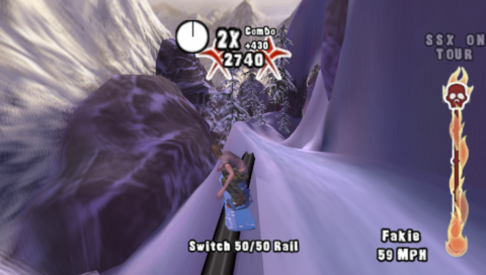 SSX On Tour gameplay for PlayStation Portable (PSP) snowboarding sports game