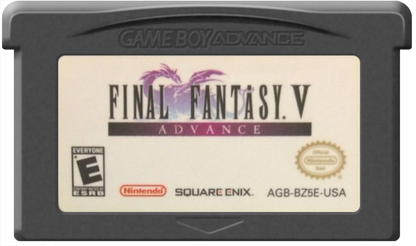Final Fantasy V Advance cartridge for the Game Boy Advance featuring classic turn based RPG gameplay with job class system character customization and expanded content from the original Final Fantasy V adventure cartridge