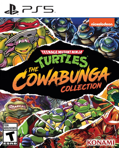 Teenage Mutant Ninja Turtles: The Cowabunga Collection cover art for PlayStation 5 (PS5) classic arcade action video game