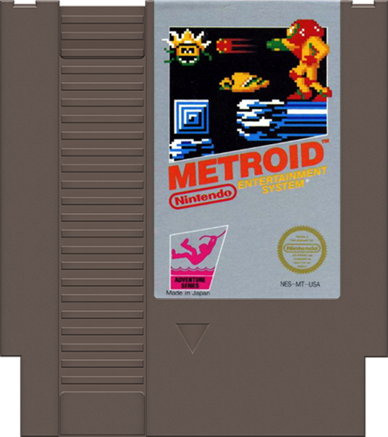 Metroid cartridge for Nintendo Entertainment System (NES) retro video game