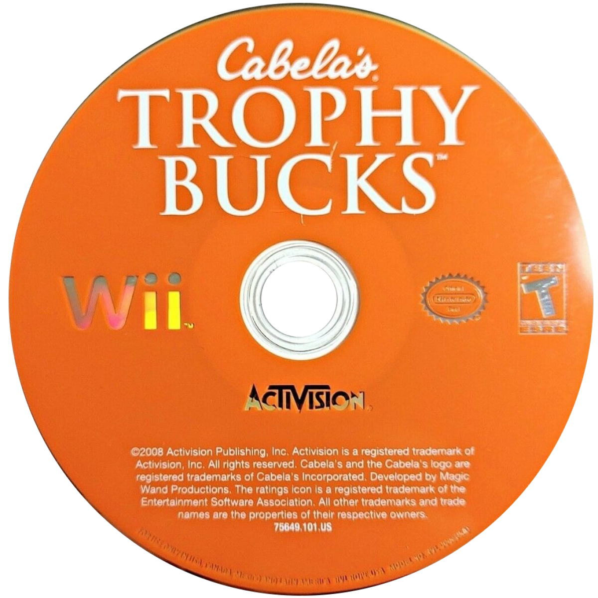 Cabela's Trophy Bucks disc cover art for Nintendo Wii (Wii) video game