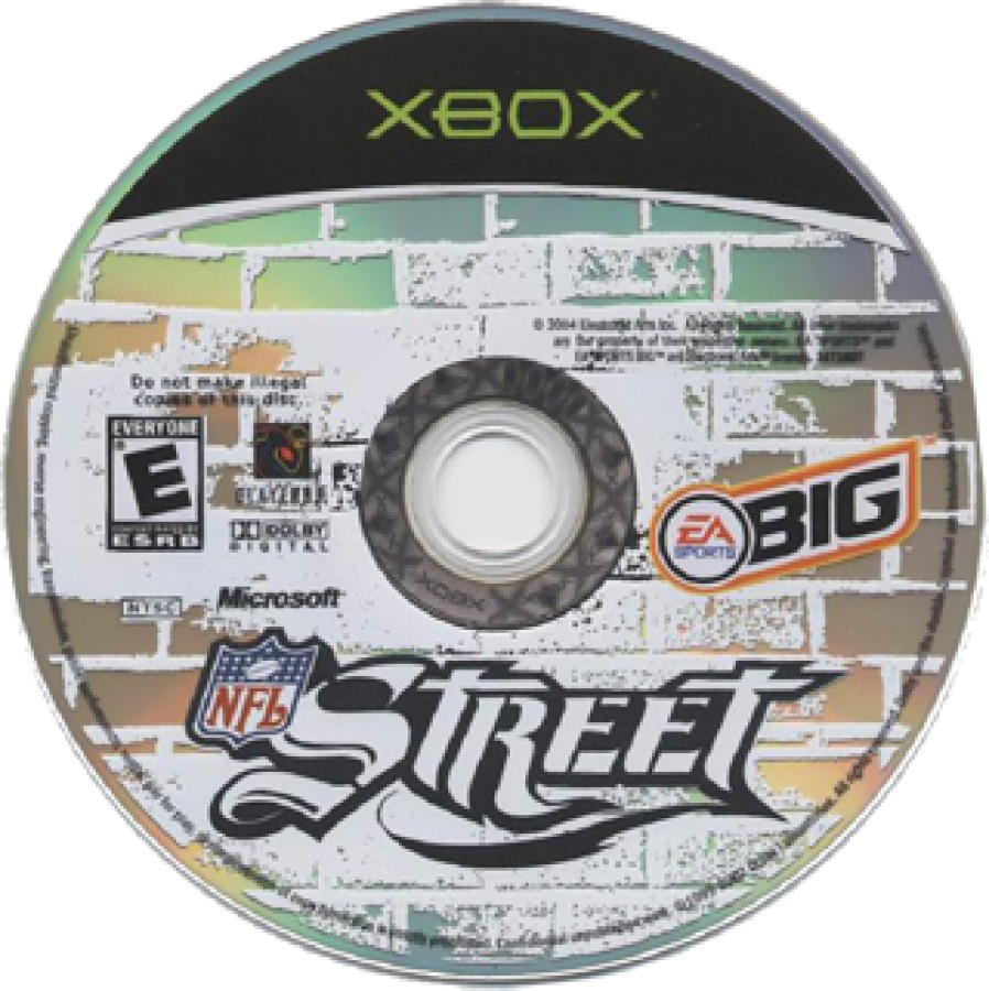 Xbox game disc for NFL Street  and EA Big logo