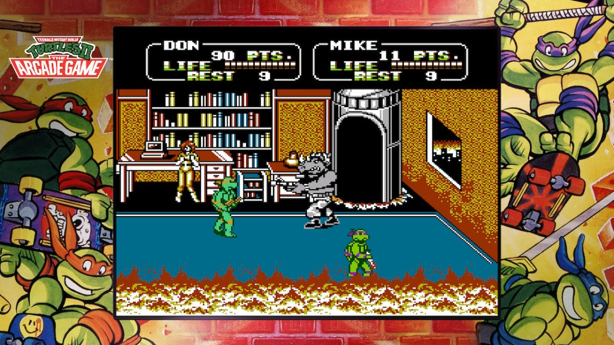 Teenage Mutant Ninja Turtles Cowabunga Collection Nintendo Switch NS video game featuring classic TMNT action gameplay arcade fighting platforming beat em up adventures iconic Teenage Mutant Ninja Turtles characters retro video game collection Nintendo Switch gaming and collectible appeal gameplay