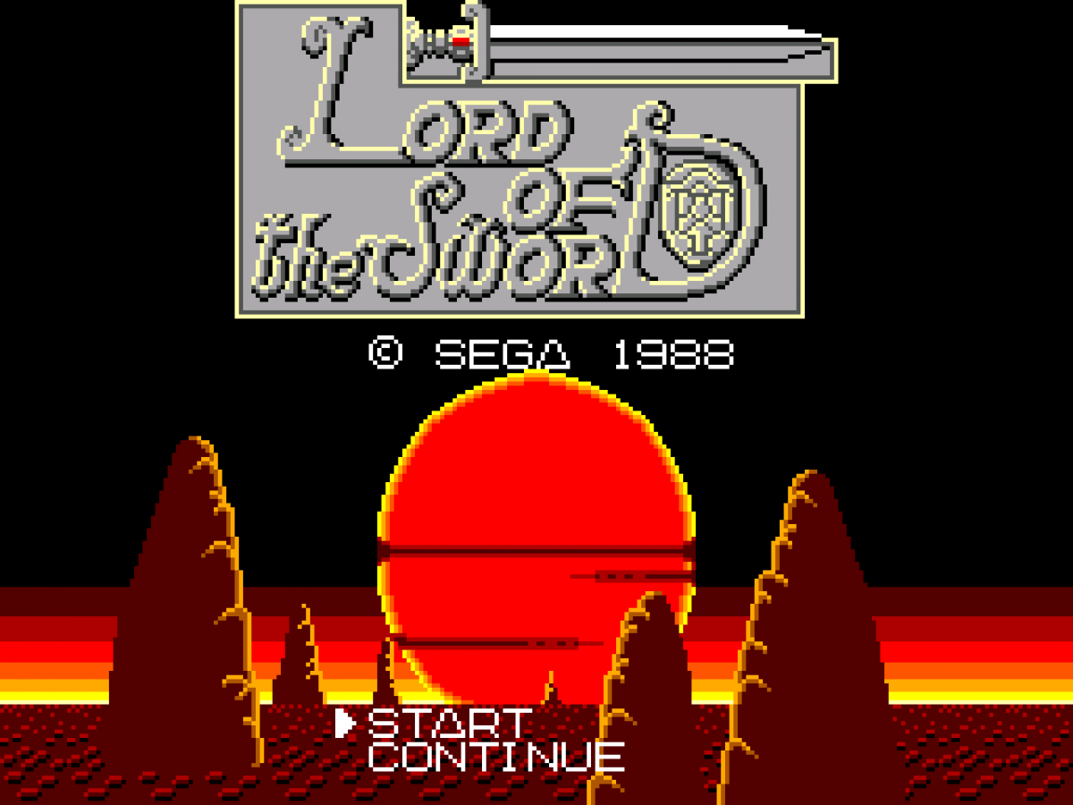 Lord of the Sword Sega Master System SMS for action adventure video game fans featuring medieval fantasy combat side scrolling exploration sword fighting enemy battles challenging stages powerful weapons boss encounters and classic Sega Master System gameplay collectible retro gaming appeal gameplay