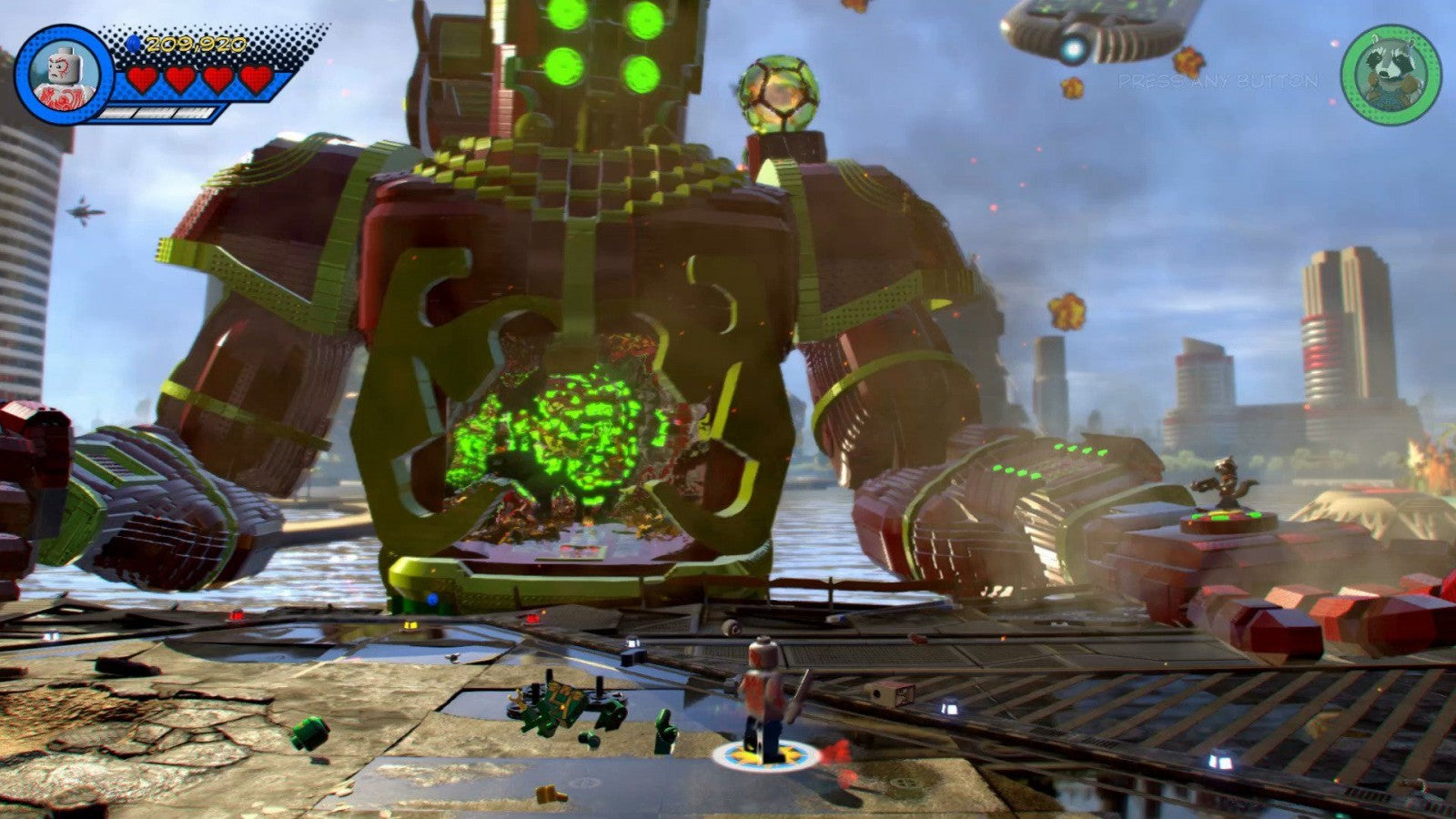 LEGO Marvel Collection Xbox One video game, action adventure bundle, LEGO superhero gameplay, cooperative multiplayer, console title lego marvel super heroes 2 gameplay screenshot