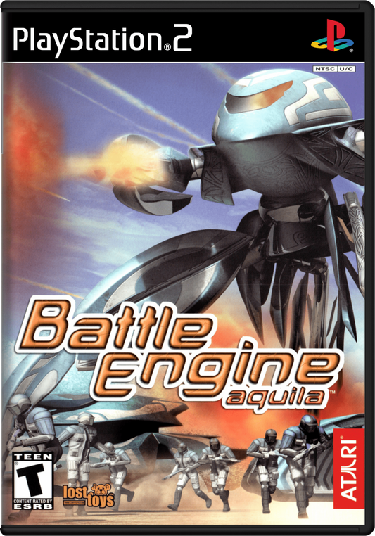 Battle Engine Aquila PlayStation 2 retro video game vehicular combat shooter cover art (2003)