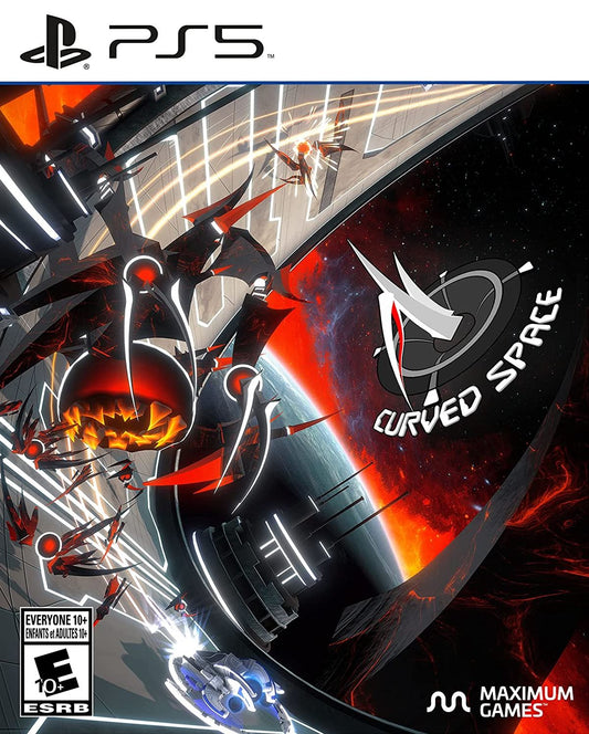 Curved Space cover art for PlayStation 5 (PS5) twin-stick shooter video game