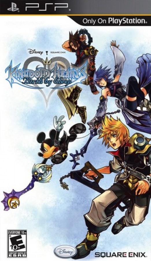 Kingdom Hearts: Birth by Sleep PSP action role-playing video game cover art.
