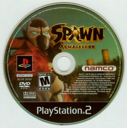 Spawn Armageddon PS2 PlayStation 2 action hack and slash game retro video game disc
