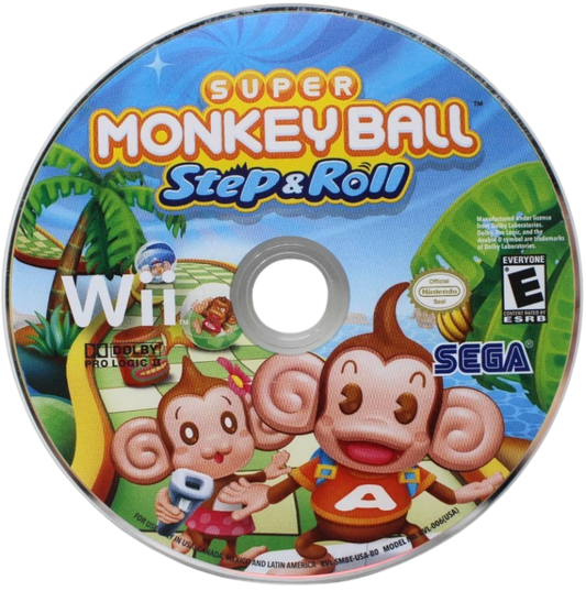 Super Monkey Ball: Step & Roll – Nintendo Wii (Wii) arcade platformer puzzle action video game disc