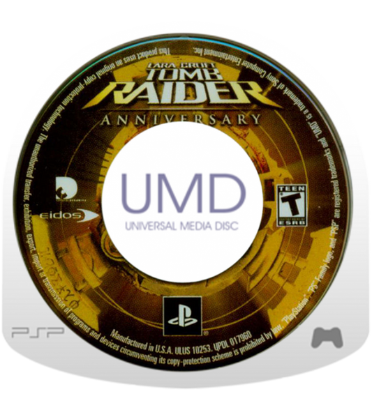 Tomb Raider: Anniversary – disc for PlayStation Portable (PSP) action-adventure game