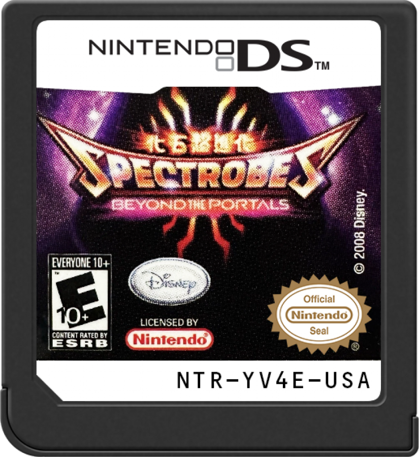 Spectrobes Beyond The Portals Nintendo DS action RPG sequel excavate awaken and train Spectrobes creatures battle the evil Krawl force real-time combat elemental types evolution stages DS microphone features stylus controls excavation mini-games cartridge