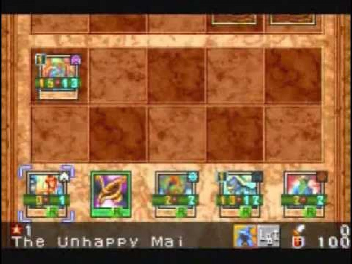 Yu-Gi-Oh! Sacred Cards Game Boy Advance GBA video game, trading card strategy, turn-based dueling, handheld console title gameplay