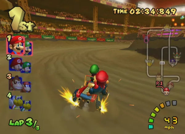 Mario Kart: Double Dash!! gameplay for GameCube (GC) kart racing video game