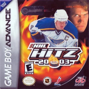 NHL Hitz 2003 cover art for Game Boy Advance (GBA) video game