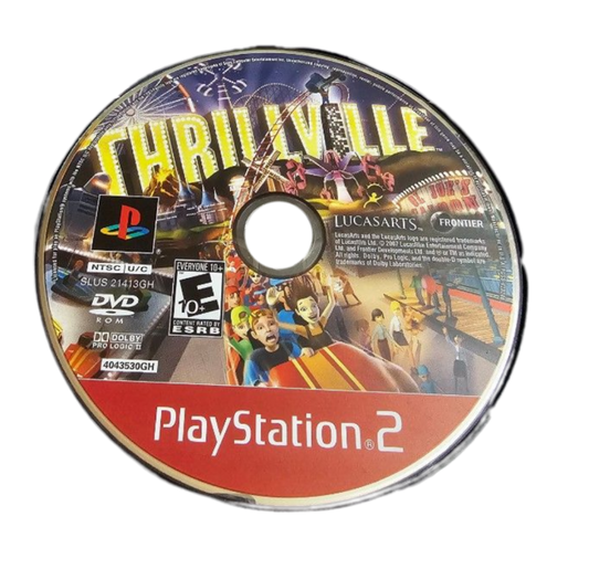 Thrillville [Greatest Hits] disc cover art for PlayStation 2 video game. 