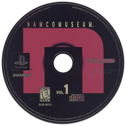 Namco Museum: Volume 1 disc for PlayStation 1 (PS1) retro video game