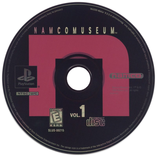 Namco Museum: Volume 1 disc for PlayStation 1 (PS1) retro video game