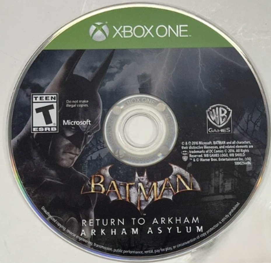 Batman: Return to Arkham Xbox One disc – remastered action-adventure game featuring Batman