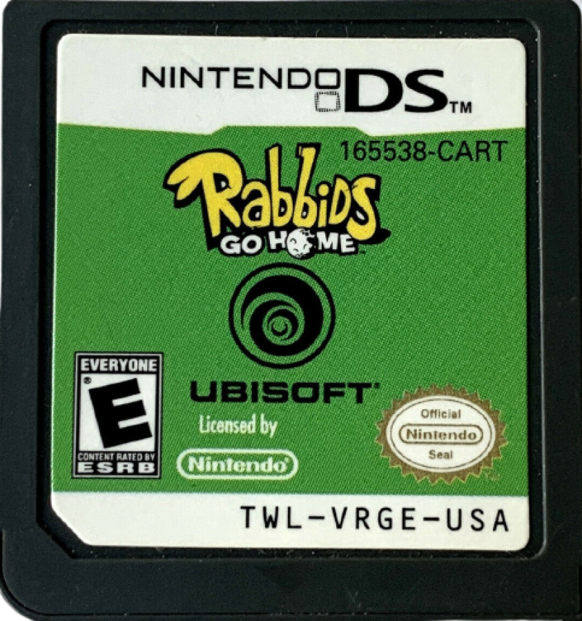 Rabbids Go Home: A Comedy Adventure cartridge for Nintendo DS (DS) action adventure video game