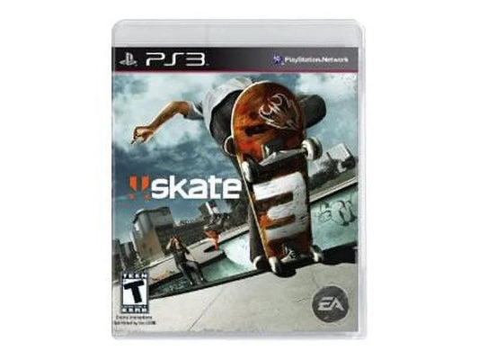 Skate 3 for PlayStation 3 skateboarding simulation game EA Black Box open world free skate career mode trick system multiplayer online gameplay front cover 