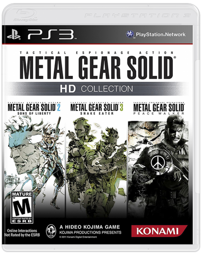 Metal Gear Solid HD Collection PS3 action-adventure video game cover art.