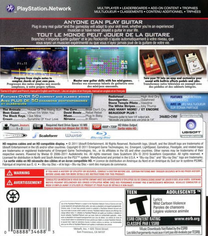 Rocksmith 2014 Edition – PlayStation 4 (PS4) video game back of case, music rhythm title