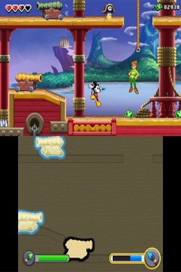 Disney Epic Mickey: Power of Illusion gameplay for Nintendo 3DS (3DS) platformer video game