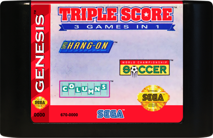 Triple Score cartridge for Sega Genesis (GEN) video game