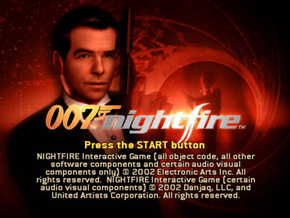 007: Nightfire PS2 action shooter video game title screen