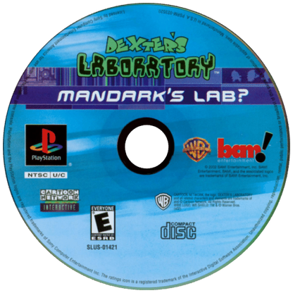 Dexter's Laboratory: Mandark's Lab disc for PlayStation 1 (PS1) video game