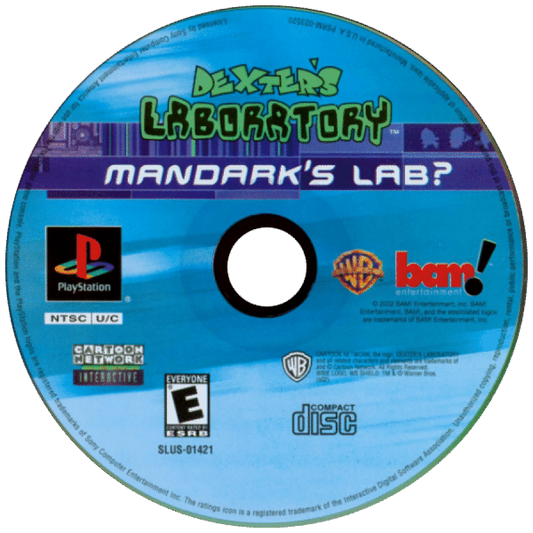 Dexter's Laboratory: Mandark's Lab disc for PlayStation 1 (PS1) video game
