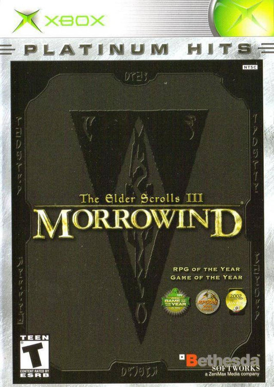 The Elder Scrolls III Morrowind Platinum Hits Xbox open-world fantasy role-playing game RPG front cover