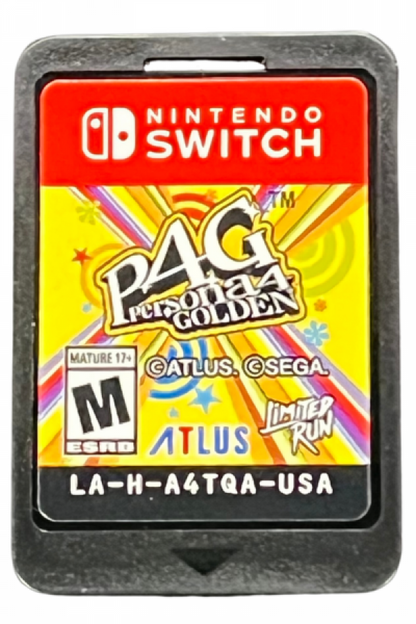 Persona 4 Golden Limited Run #214 SDCC Foil Nintendo Switch NS video game featuring role playing gameplay high school life simulation dungeon exploration turn based combat social links character development mystery storyline and memorable Persona characters limited edition collectible release Nintendo Switch gaming video game collection cartridge art