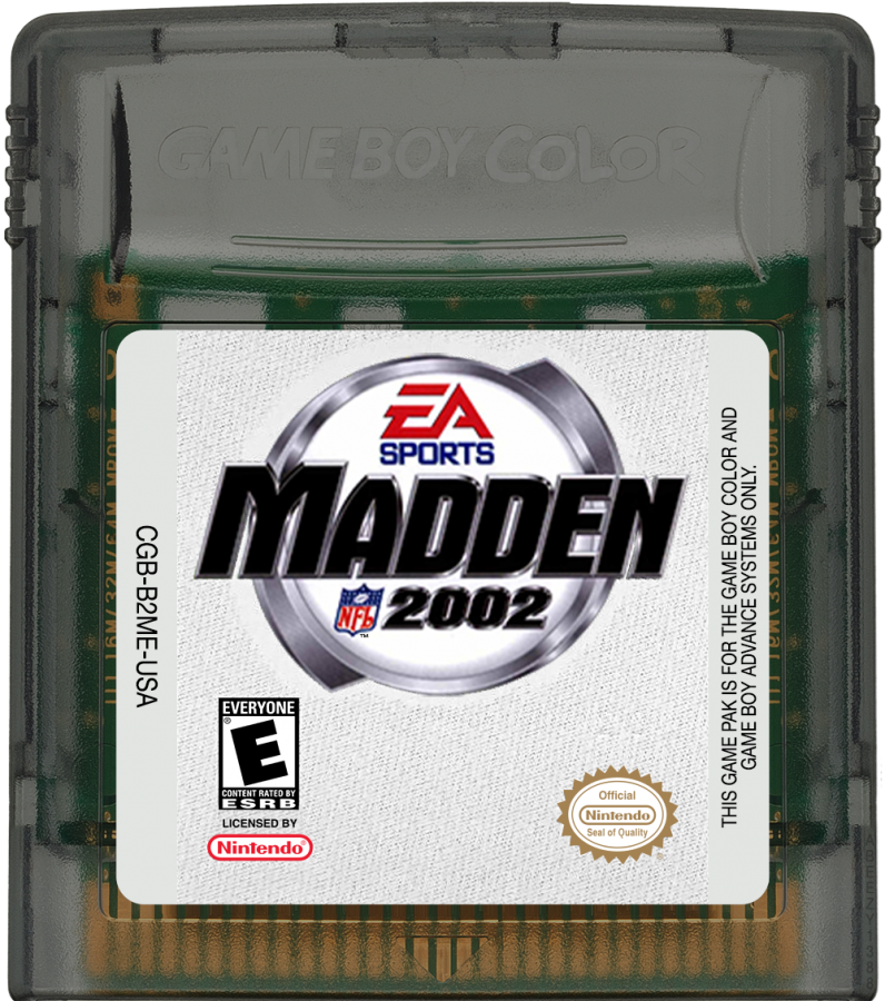 Madden NFL 2002 Game Boy Color sports football video game cartridge