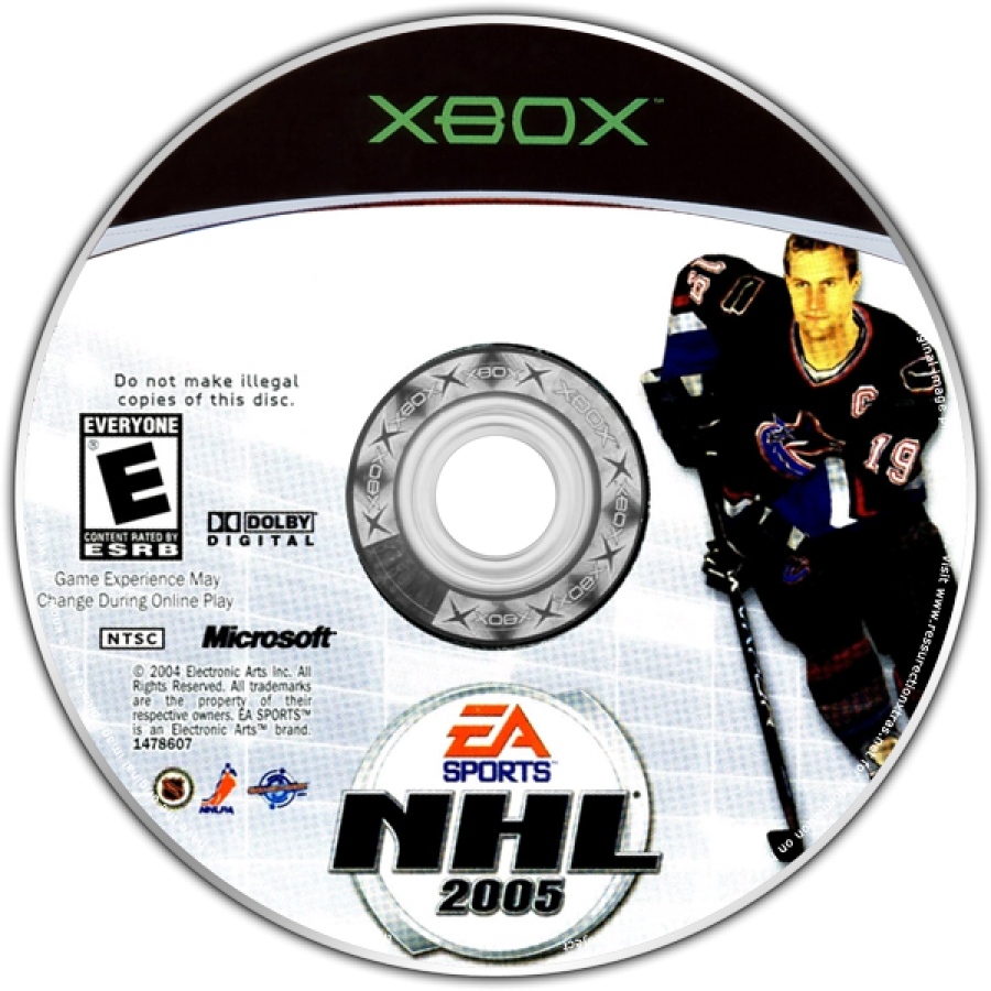 NHL 2005 disc art for Xbox (XBOX) video game
