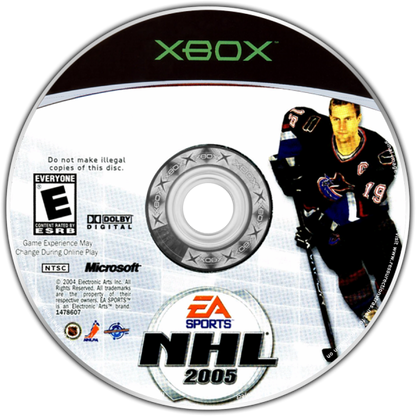 NHL 2005 disc art for Xbox (XBOX) video game