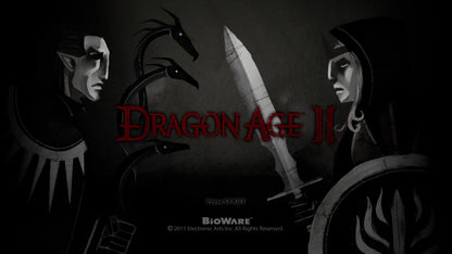 Dragon Age II home screen for Xbox 360 (X360) action role-playing video game