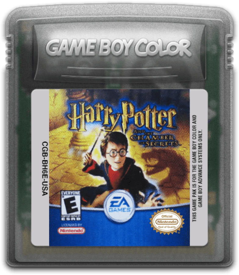 Harry Potter and the Chamber of Secrets for Game Boy Color (GBC) at Gamers INC, featuring a turn-based RPG adaptation of Harry’s second year at Hogwarts, where you explore familiar locations, learn spells, battle magical creatures, and relive the mystery of the Chamber of Secrets in a charming retro handheld adventure format cartridge
