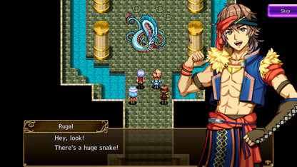 Liege Dragon PlayStation 4 fantasy RPG turn-based combat Kemco retro-style pixel art adventure party-based exploration branching story quests classic 16-bit inspired visuals dungeon crawling character classes magic system gameplay screenshot