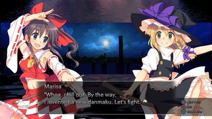 Touhou Genso Rondo Bullet Ballet retro PlayStation 4 video game Touhou bullet hell shooter anime combat arcade style action multiplayer console title PlayStation 4 release gameplay