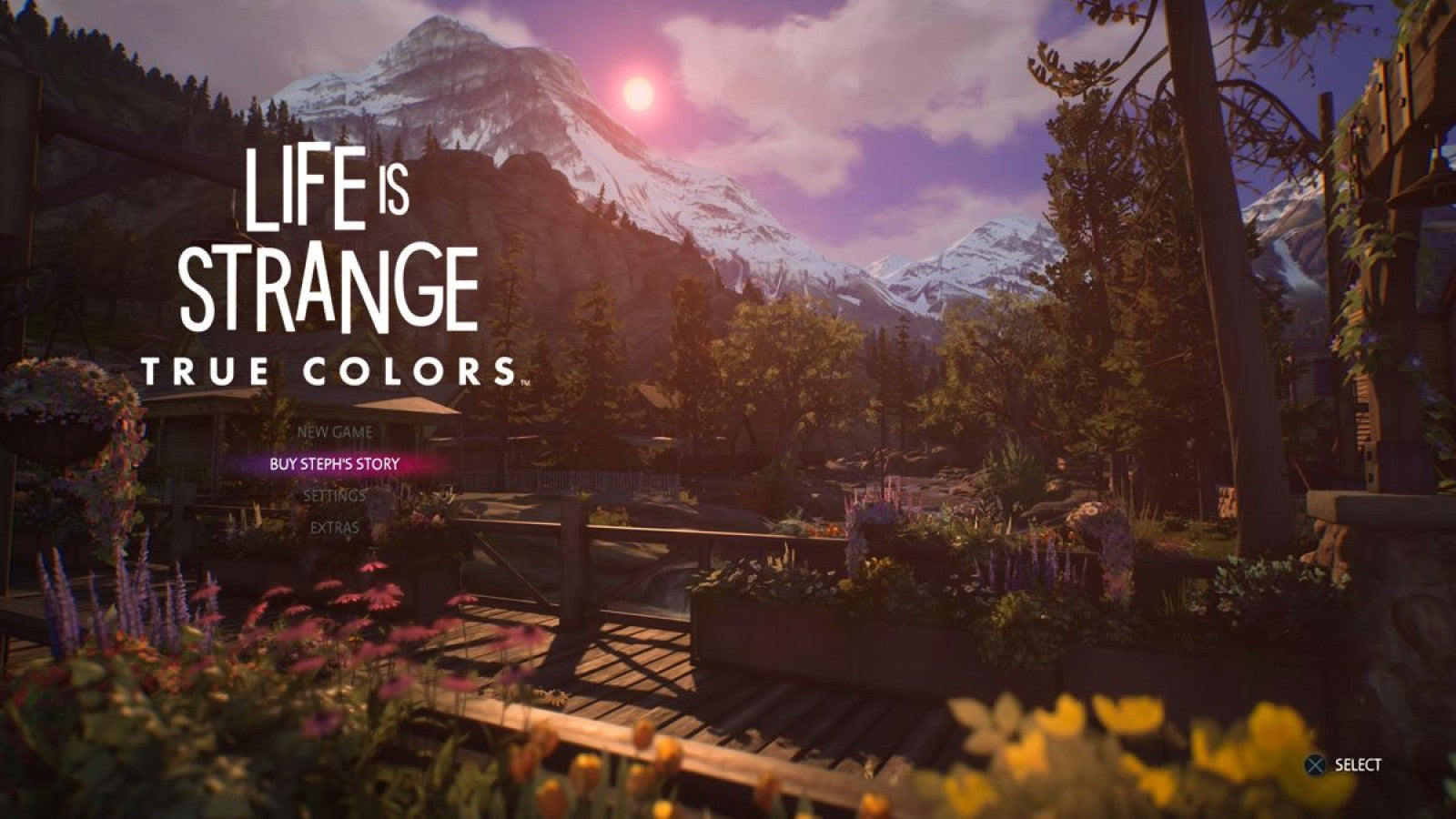 Life Is Strange: True Colors – PlayStation 4 (PS4) video game title screen, narrative adventure game.