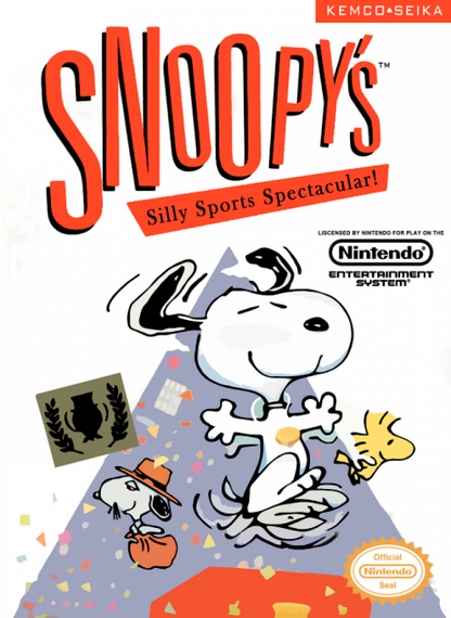 Snoopy's Silly Sports cover art for Nintendo Entertainment System (NES) video game