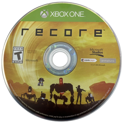 ReCore Xbox One action adventure sci fi platformer robot companions corebot gameplay exploration desert world shooter mechanics Metroidvania style traversal puzzle solving Armature Studio Comcept Microsoft Studios exclusive Xbox One game software futuristic adventure title disc  