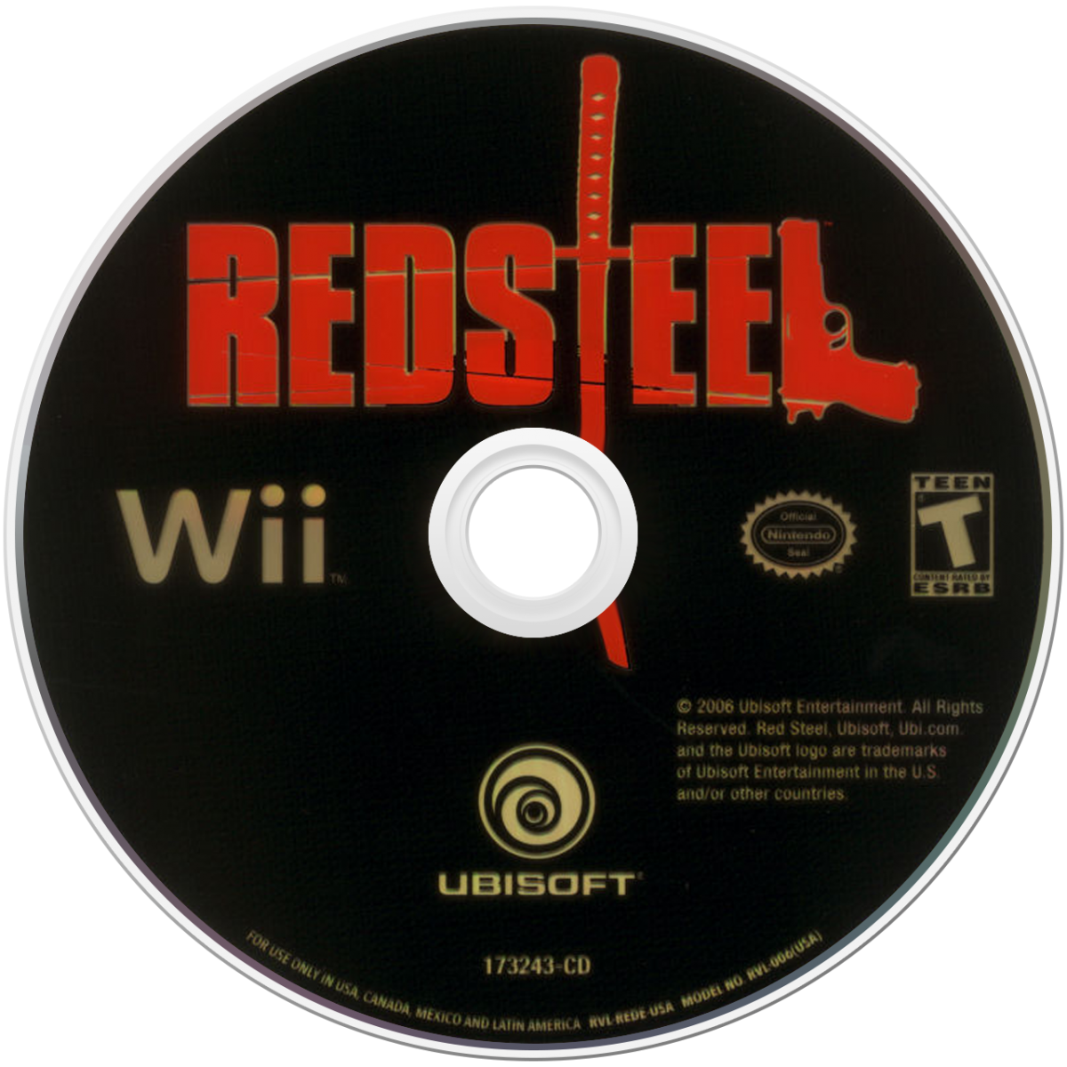 Red Steel – Nintendo Wii (Wii) first-person shooter action adventure video game disc
