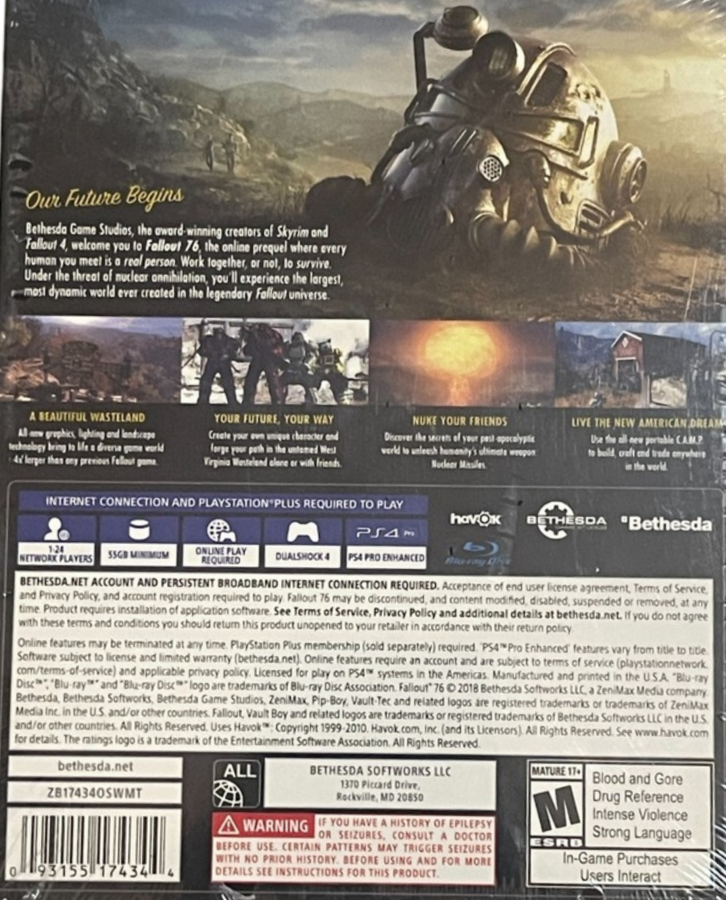 Fallout 76 SteelBook Edition PlayStation 4 PS4 for retro video game enthusiasts featuring open world role playing gameplay post apocalyptic exploration online multiplayer survival crafting base building quests expansive wasteland adventure and collectible SteelBook gaming appeal gameplay 