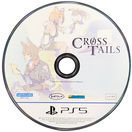 Cross Tails [Import] for PlayStation 5 (PS5) at Gamers INC, featuring a deep tactical RPG experience with a classic quarter-view perspective, where you command customizable units in a story-driven conflict between the feline Kingdom of Ranverfurt and the canine Republic of Hinkula disc