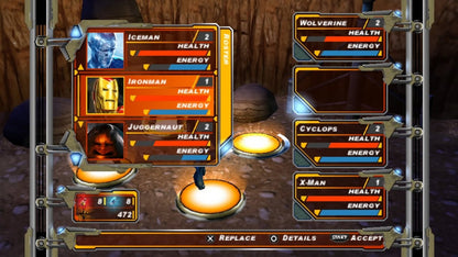 X-Men Legends II: Rise of Apocalypse for PlayStation Portable (PSP) at Gamers INC, featuring the epic action-RPG that unites the X-Men and the Brotherhood of Mutants against the ultimate threat of Apocalypse, allowing you to build a powerful four-player dream team from over 16 playable characters with customizable superpowers, deep RPG progression, and handheld-exclusive content for mutant mayhem on the go gameplay screenshot