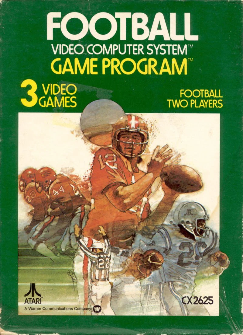 Football cover art for Atari 2600 video game